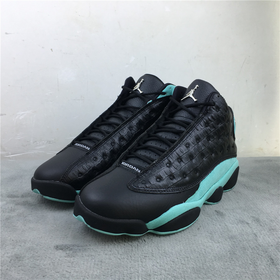 2019 Men Jordan 13 Island Green Black Shoes